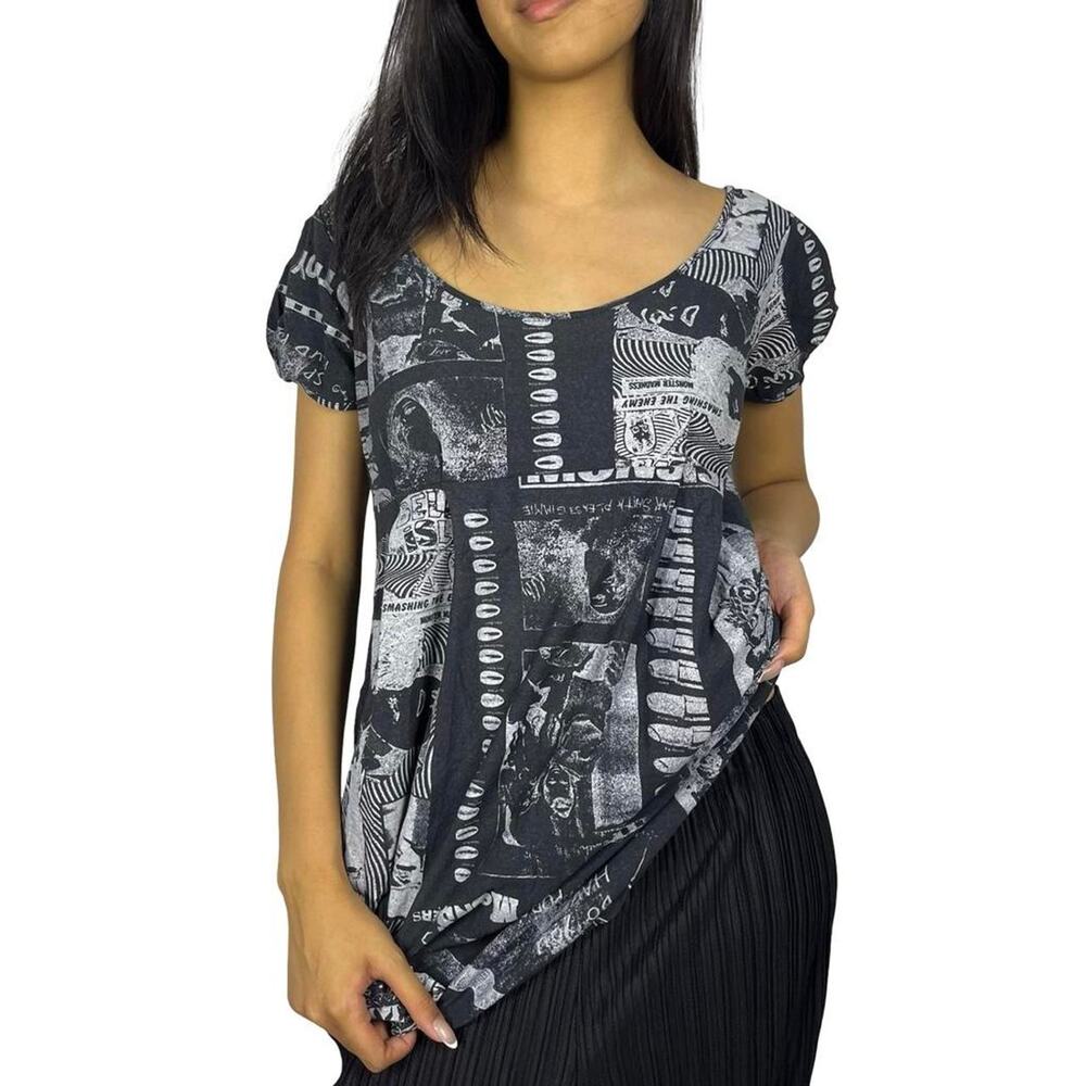 Hysteric Glamour Horror Destroy All Blouse Grunge Top